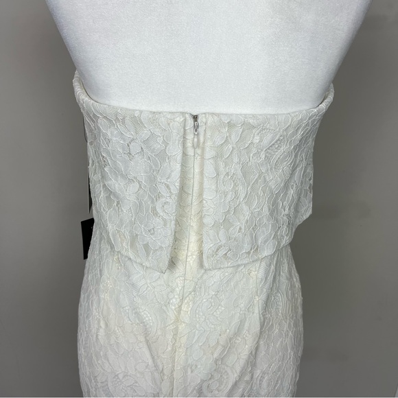 NWT LULUS LET’S GO OUT TONIGHT WHITE LACE STRAPLESS BODY CON DRESS SIZE MEDIUM - Picture 11 of 16